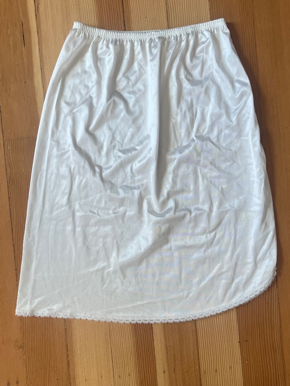 Vintage Vanity Fair White Knee Length Slip Skirt